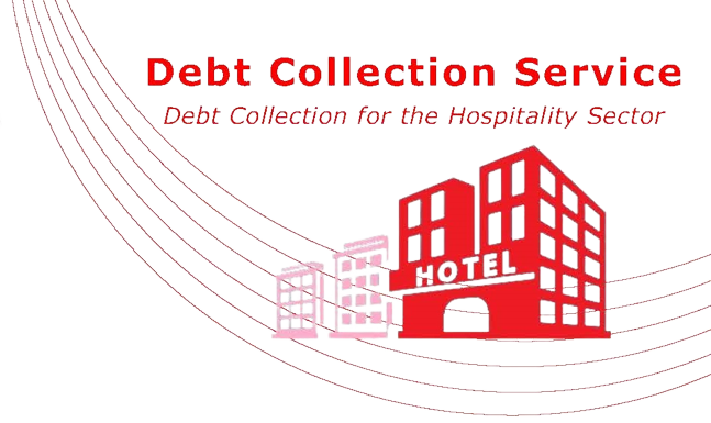 Debt Collection Service - Debt collection for the hspitality sector, with a graphic of a red hotel